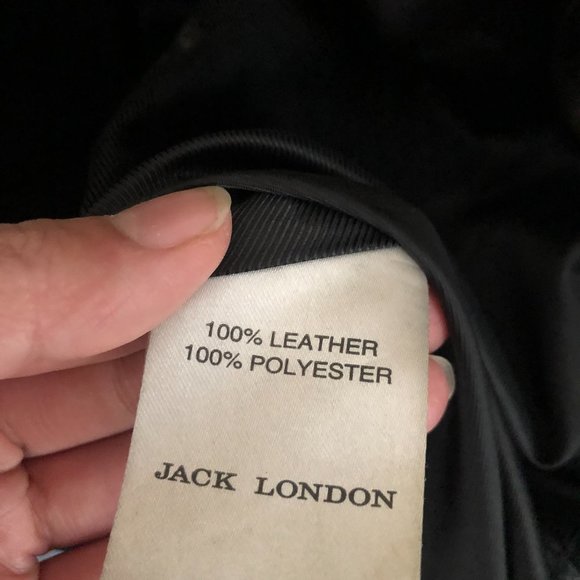Jack London Leather Jacket with Hood - Picture 5 of 9